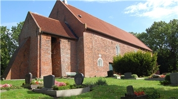eine alte Kirche von außen
