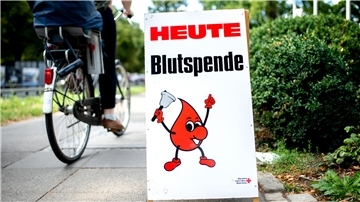 Schild Blutspende