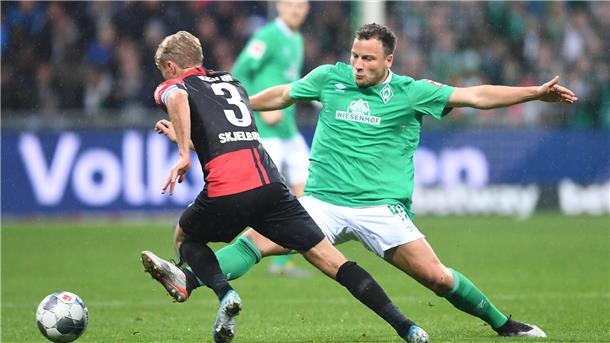 Jetzt spricht der neue, alte Heeslinger Philipp Bargfrede Einsatz pur: Philipp Bargfrede (rechts) war bei Werder eine Arbeitsmaschine im Mittelfeld.