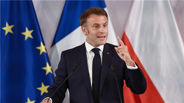 Emmanuel Macron in Münster: „Wir müssen eine neue Etappe von Europa starten.“