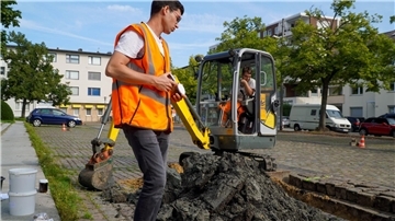Baugrunduntersuchung auf dem Parkplatz Prager Straße