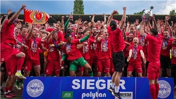 Energie Cottbus stieg in der vergangenen Saison direkt in die 3. Liga auf.
