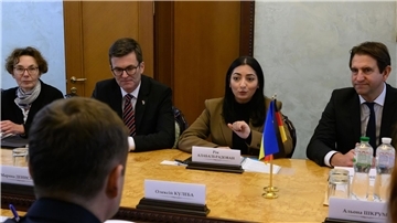 Entwicklungsministerin wirbt um Investitionen in die Ukraine Entwicklungsministerin Reem Alabali Radovan reiste nach Kiew.