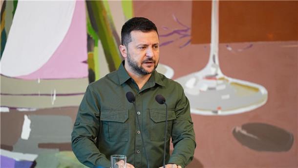 Er dankt den Dänen für ihre Unterstützung: der ukrainische Präsident Wolodymyr Selenskyj in Kopenhagen.
