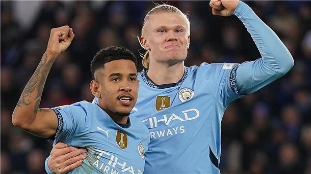 Erleichterung bei Guardiola nach Sieg: „Haben es gebraucht“ Erling Haaland (r) und seine Teamkollegen von Manchester City hatten endlich wieder Grund zum Jubeln