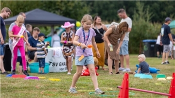 Es gibt auch viele Bewegungsangebote beim Weltkindertag. 