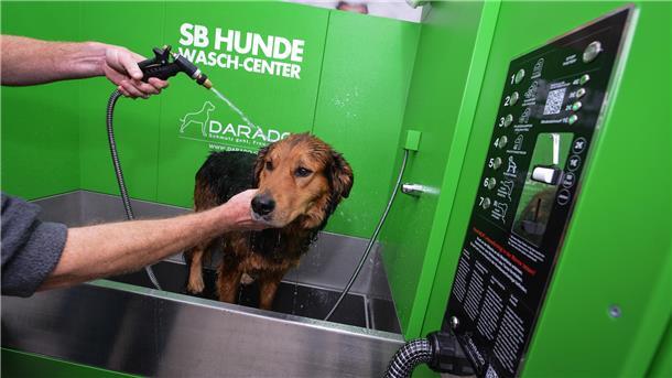Es gibt sie für draußen und drinnen: SB Hunde Wasch-Center. Ein ähnliches Gerät für den Outdoor-Gebrauch steht seit vergangenem Jahr in Dangast.