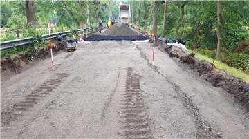 Bauarbeiten in der Ortsdurchfahrt Hymendorf (K65)