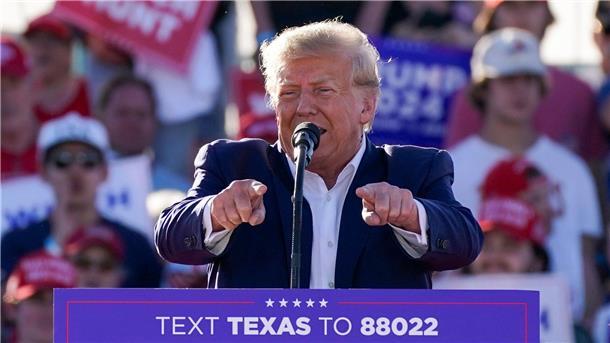 Ex-US-Präsident Donald Trump bei einer Wahlkampfveranstaltung in Texas.