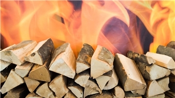 Feuerholz für den Kamin sollte nicht zu groß sein. Als Faustregel kann man sich die sogenannte Kanzlerinnen-Raute merken. Foto: Frank Rumpenhorst/dpa