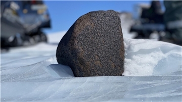 Forschende aus Belgien haben einen 7,6 Kilogramm schwerer Meteoriten in der Antarktis entdeckt.