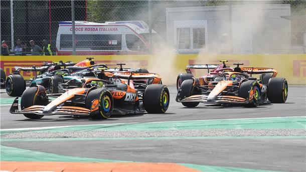 Vorfahrt für Lando Norris: McLaren im Teamorder-Dilemma Führen einen harten Zweikampf: Die McLaren-Piloten Lando Norris und Oscar Piastri.
