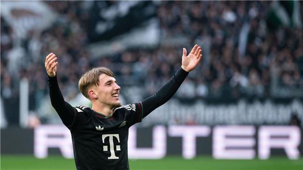 Für den FC Bayern jubelte Lennart Karl schon. Jetzt ist er ein DFB-Kandidat. (Archivbild).