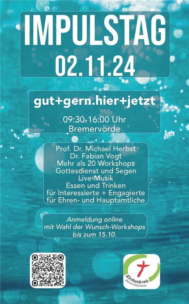 Impulstag: Einfach Lust auf Kirche machen Für den Impulstag des Kirchenkreises, der am 2. November stattfindet, kann man sich jetzt anmelden.