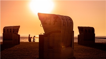 Sonnenuntergang am Strand
