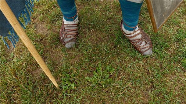 Für so eine lange Wanderung sind diese Schuhe nicht gerade ideal.