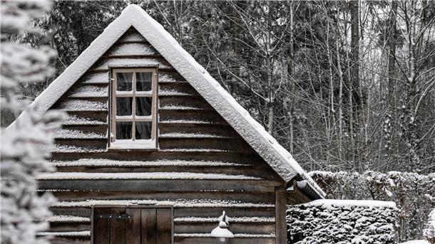 Schnee im Garten