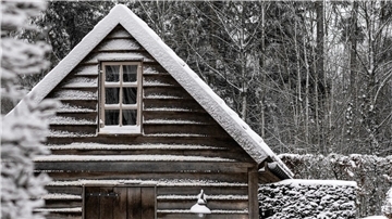 Schnee im Garten