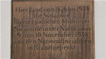 Gedenktafel an der alten Synagoge in Bremen.