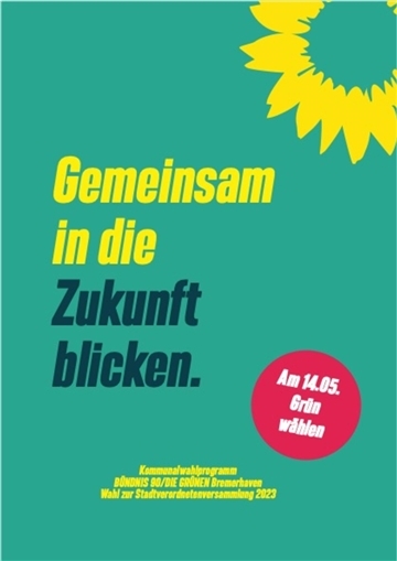 Cover des Wahlprogramms der Grünen für die Stadtverordnetenwahl 2023