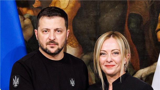 Präsident Selenskyj in Rom - Italien sichert Hilfe zu Giorgia Meloni nennt Selenskyj „meinen Freund“.