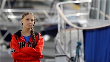 Greta Thunberg brach am 14. August von Großbritannien in Richtung New York auf.