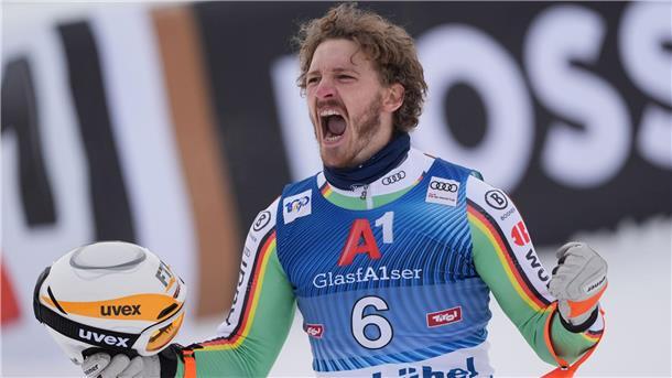 Slalom-Hoffnung Straßer: In der Ruhe liegt die Kraft Großer Moment: Vorigen Winter gewann Linus Straßer den Slalom in Kitzbühel.