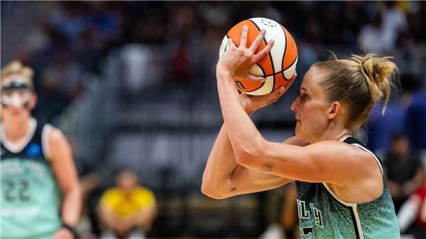 Hatte gegen die Dallas Wings ein starkes Spiel für die New York Liberty: Nationalspielerin Leonie Fiebich.