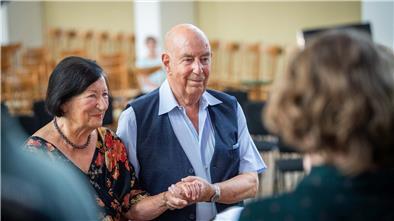 „Heiraten to go“ in der Großen Kirche Bremerhaven. Wilfried Segelcke und Renate Blievernich kamen extra aus Bremen.