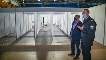 Das Impfzentrum in der Bremerhavener Stadthalle