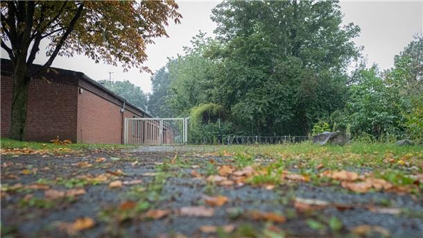 Blick auf das städtische Grundstück