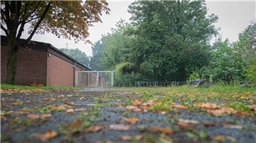 Blick auf das städtische Grundstück