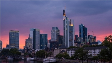 Hochhäuser im Stadtzentrum von Frankfurt am Main.