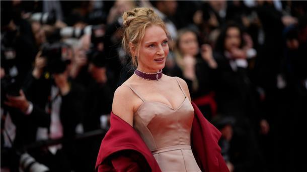 Stars und Glamour: Filmfestspiele in Cannes eröffnet Hollywood-Glamour auf dem roten Teppich: Uma Thurman.