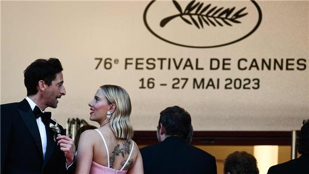 Hollywood-Glamour in Cannes: Adrien Brody und Scarlett Johansson.