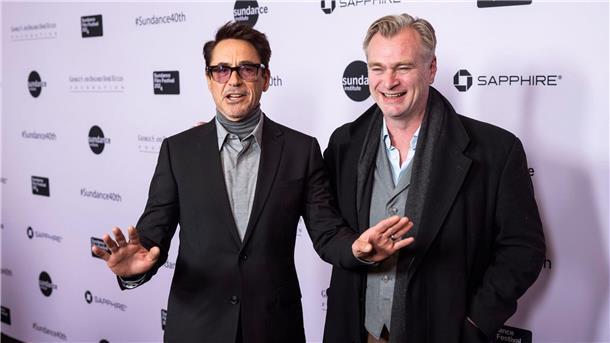 Hollywood in Utah: Robert John Downey Jr. (l) und Christopher Nolan.