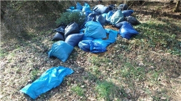 Illegal entsorgter Müll in der freien Natur in Heeslingen.