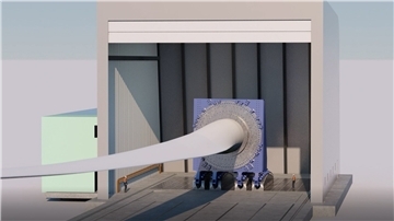 Im Fischereihafen entsteht beim Fraunhofer-Institut IWES ein neuer Prüfstand für große Rotorblätter. Das Land Bremen übernimmt jetzt den Erbbauzins für das Grundstück, weil der Bund unentgeltliche Nutzungsrechte fordert. Die zusätzlichen Kosten betragen 1,1 Millionen Euro.