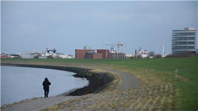 Der Seedeich in Bremerhaven