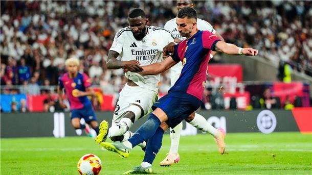 Lehmann verteidigt Rüdiger nach Wutanfall Im Pokalfinale gegen den FC Barcelona leistete sich Antonio Rüdiger (l) einen heftigen Aussetzer.