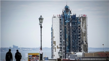 Immer wieder sieht sich Odessa schwersten russischen Angriffen gegenüber. Das Hotel Odessa wurde am 25. September 2023 von russischen Marschflugkörpern getroffen.