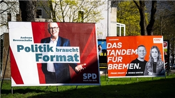 In Bremen kämpfen SPD und CDU um die meisten Stimmen in der Bürgerschaft.