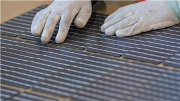 In China werden viele Solarmodule produziert.