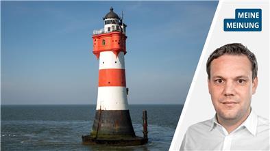 In der Nordsee vor Bremerhaven steht der Leuchtturm «Roter Sand». Reporter Jens Gehrke findet, dass er nach dem Umzug nach Bremerhaven gehört.