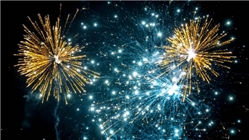Ein Feuerwerk. 