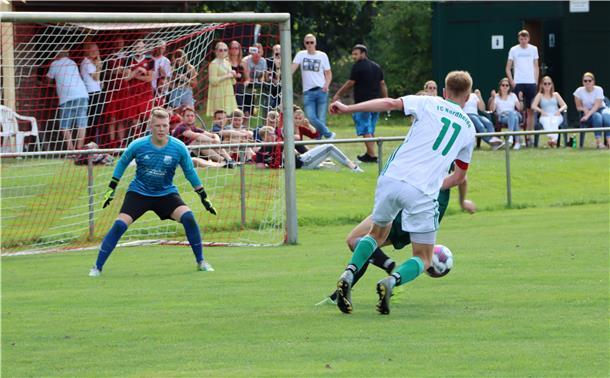 In dieser Szene vergab Yannik Wichern (11) noch seine Chance auf die Führung des FC Nordheide, aber nur wenig später brachte er die Gastgeber in Führung.