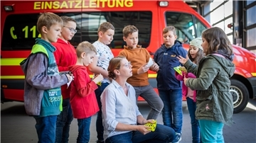 Ortstermin bei der Feuerwehr in Bad Bederkesa. 