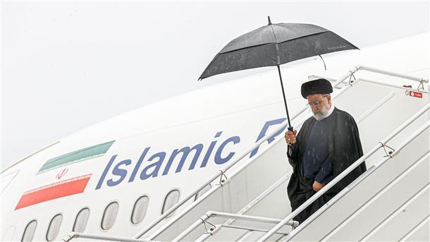 Irans Präsident Ebrahim Raisi bei seiner Ankunft in New York. Raisi nimmt dort an der UN-Generalversammlung teil.