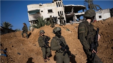 Israelische Soldaten bei einer Bodenoperation im Gazastreifen.