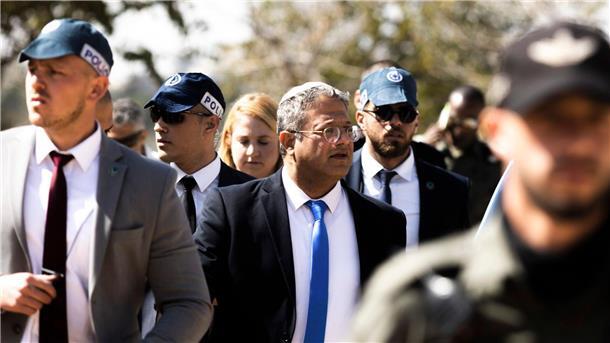 Reise von Buschmann nach Israel wird zum Balanceakt Itamar Ben-Gvir (M), Minister für Nationale Sicherheit von Israel, vor der Knesset.